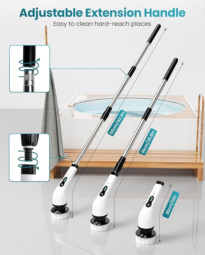 Electric spin scrubber for cleaning