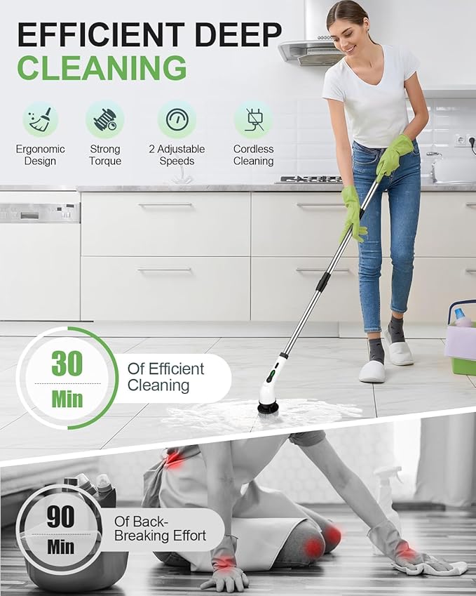 Electric spin scrubber for cleaning
