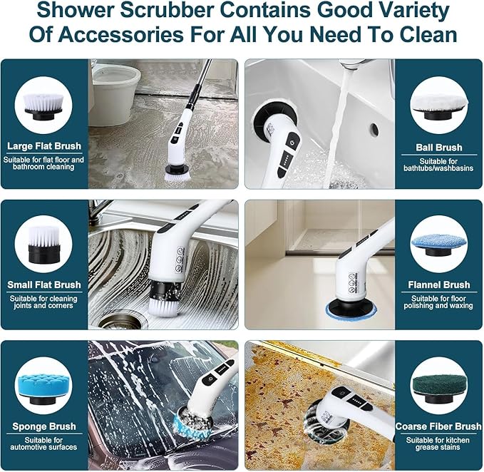 Electric spin scrubber for cleaning