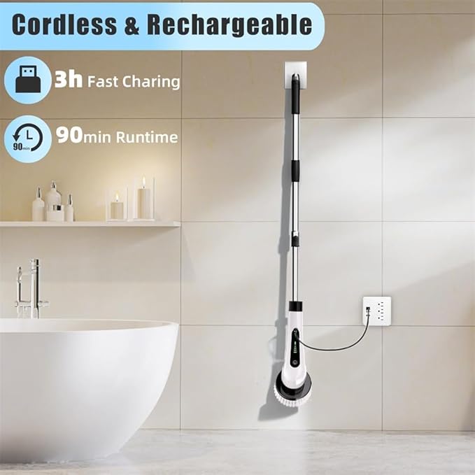 Electric spin scrubber for cleaning
