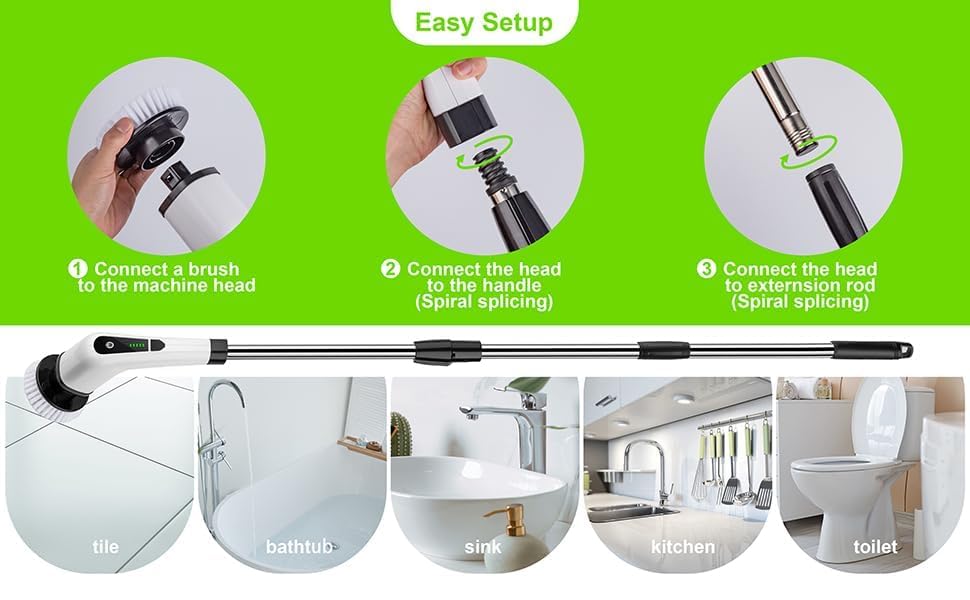 Electric spin scrubber for cleaning