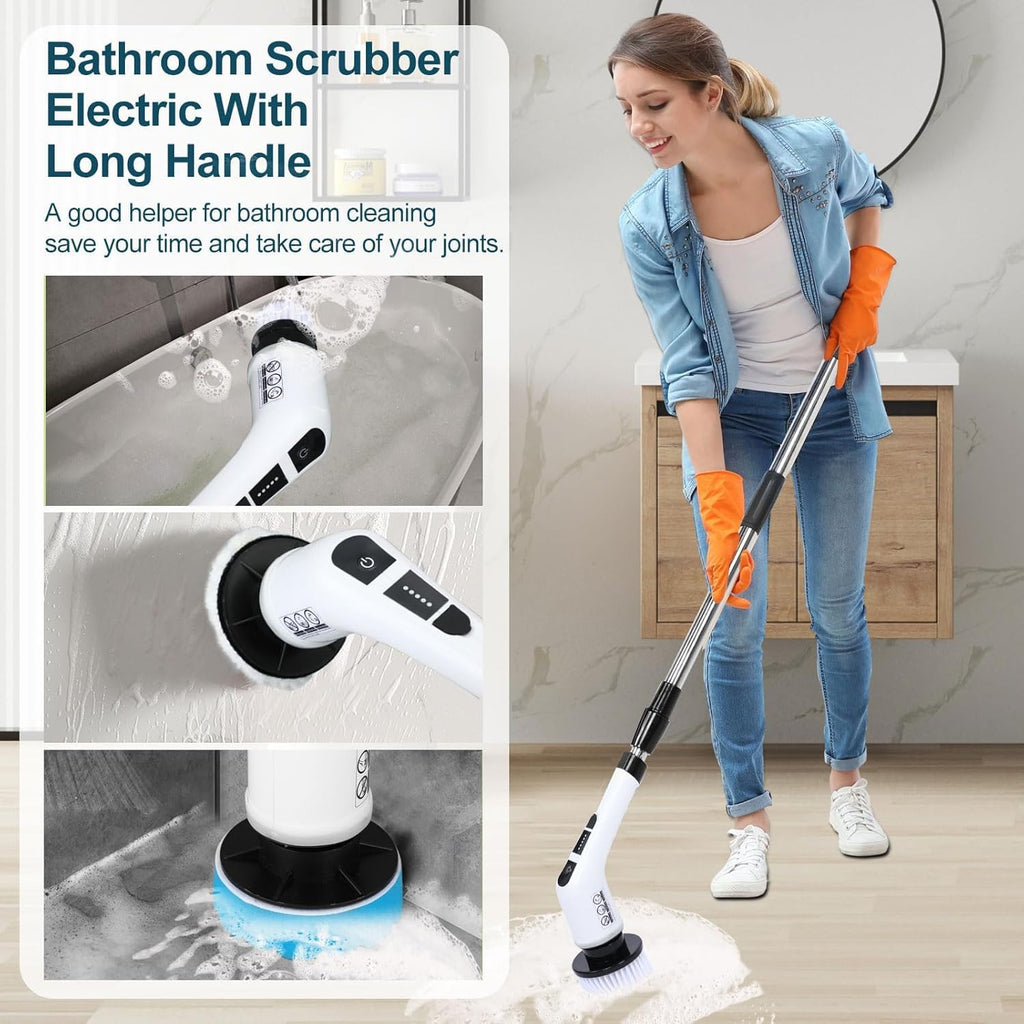 Electric spin scrubber for cleaning